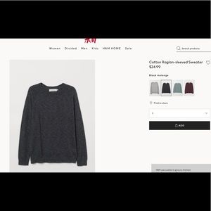 Cotton Raglan-Sleeved Sweater